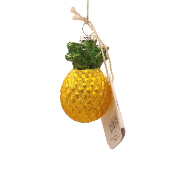 Glass Pineapple Ornament By Primitives By Kathy Holiday Tree Decoration - Picture 1 of 3